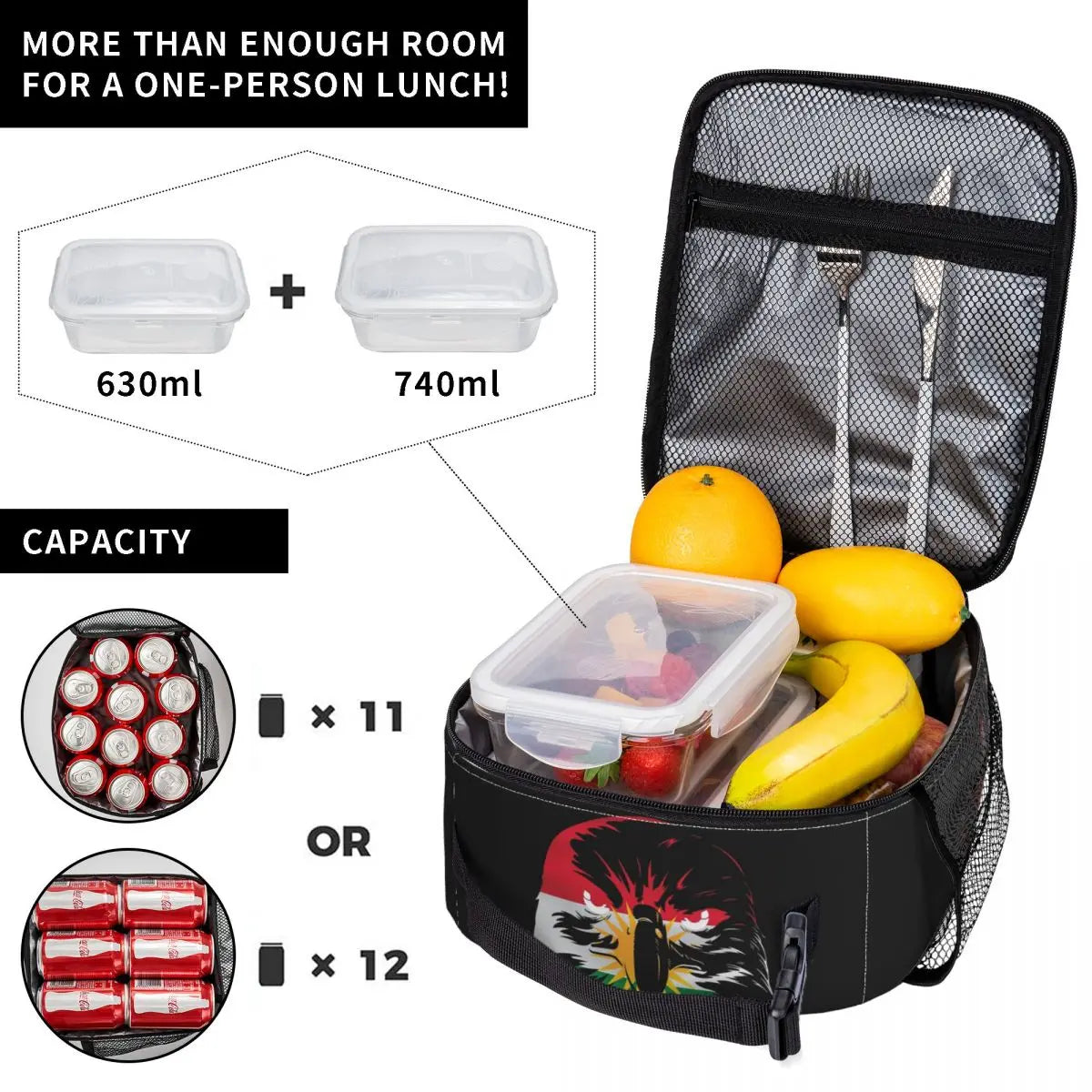 Kurdistan Flag Lunch Bag