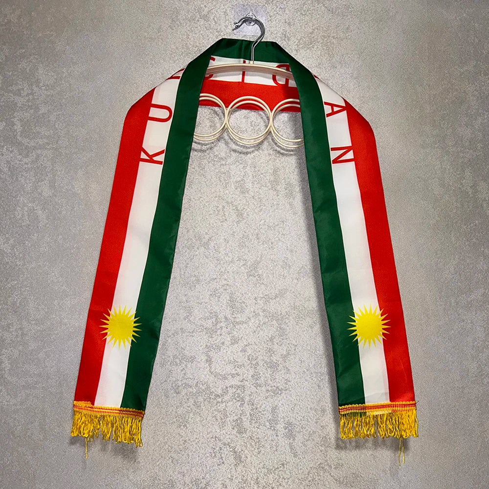 Kurdish Scarf 13x140cm Double-sided Printed Kurdistan