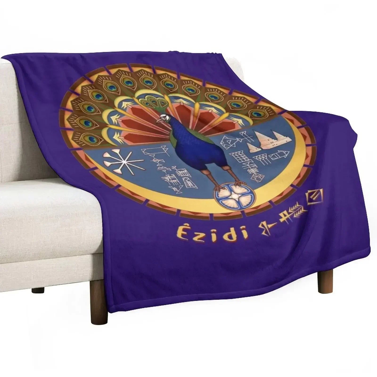Yazidi Melek Taus Throw Blanket