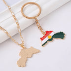 Kurdistan Map Necklace, Keychain
