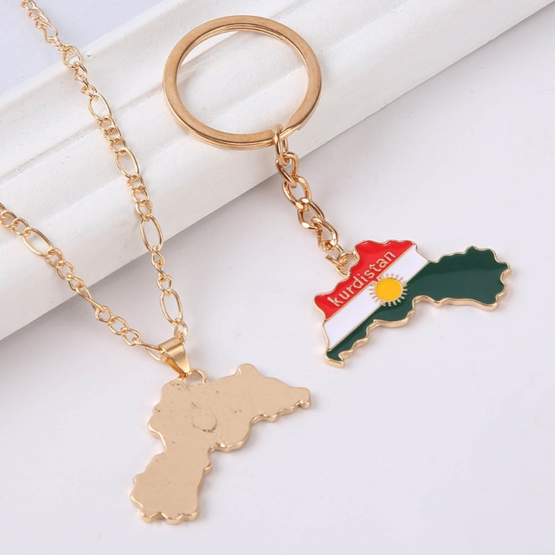 Kurdistan Map Necklace, Keychain
