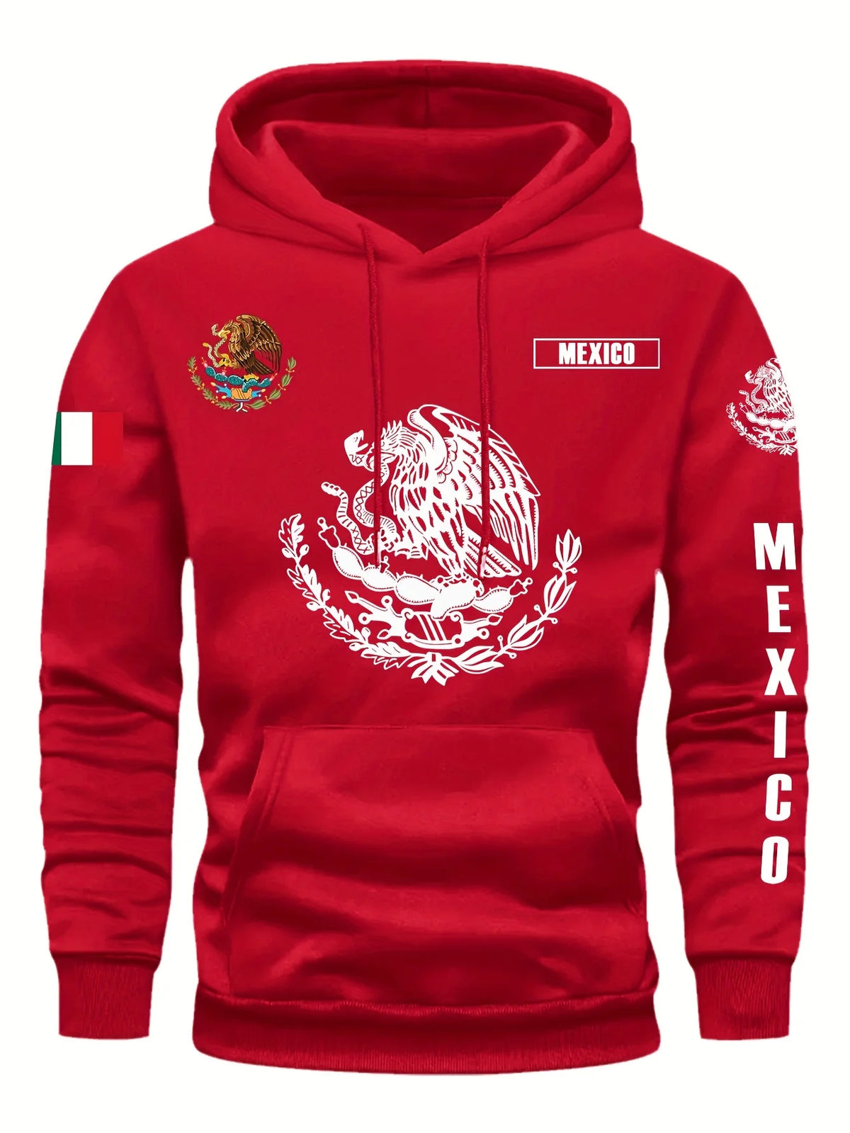 Hoodie Sweatshirt Mexican Flag Eagle – Warm Casual Top