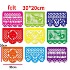 Mexico Day of The Dead Theme Skull Banner Multicolor Photography Backdrop