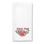 Apple Honey Print Rosh Hashanah Waffle Weave Kitchen Towel