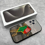 جراب هاتف علم أفغانستان لهواتف آيفون 17,16,15,14,13,12,Pro,Max,Plus,E,SE4,Air,Mini أسود ناعم