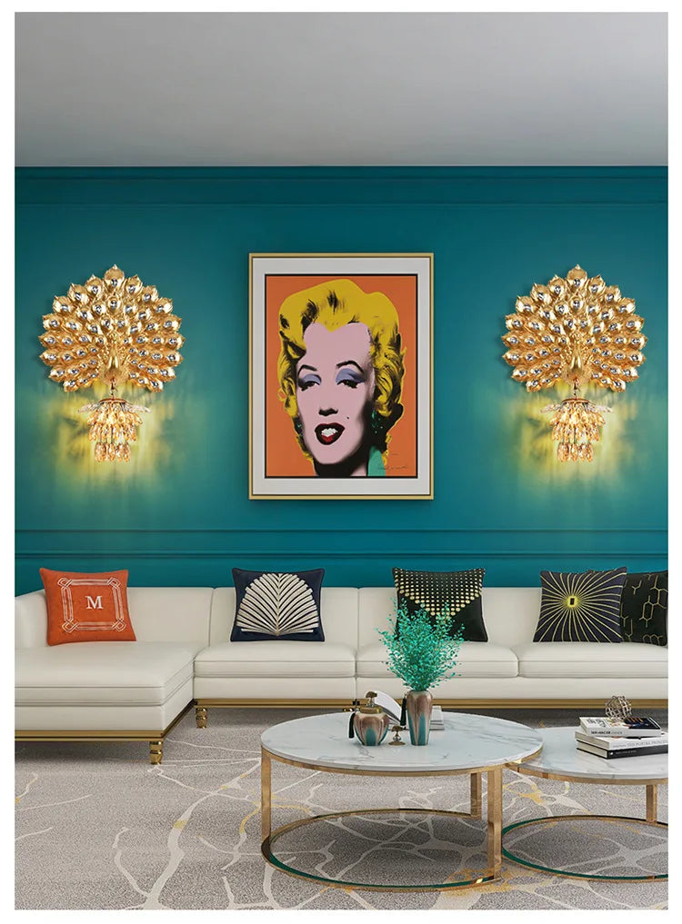 Creative Peacock Wall Lamp