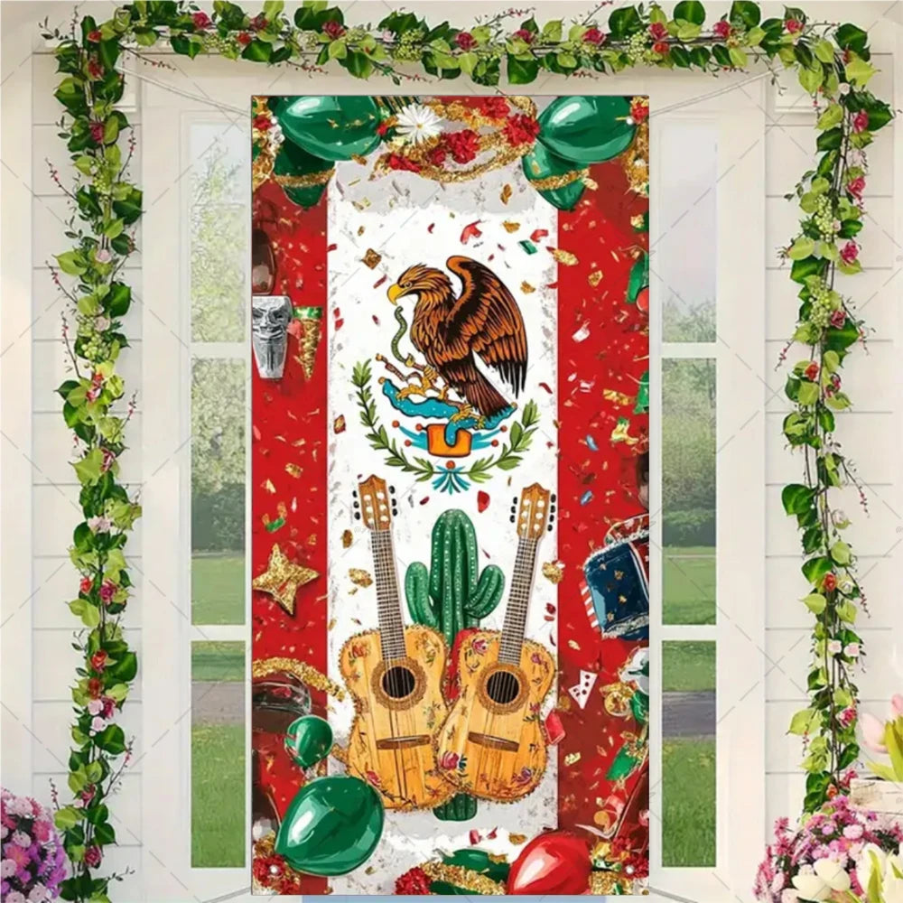 Festival Mexican Lndependence Day Door Banner