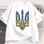 Ukraine Emblem Printed T-shirt O-Neck
