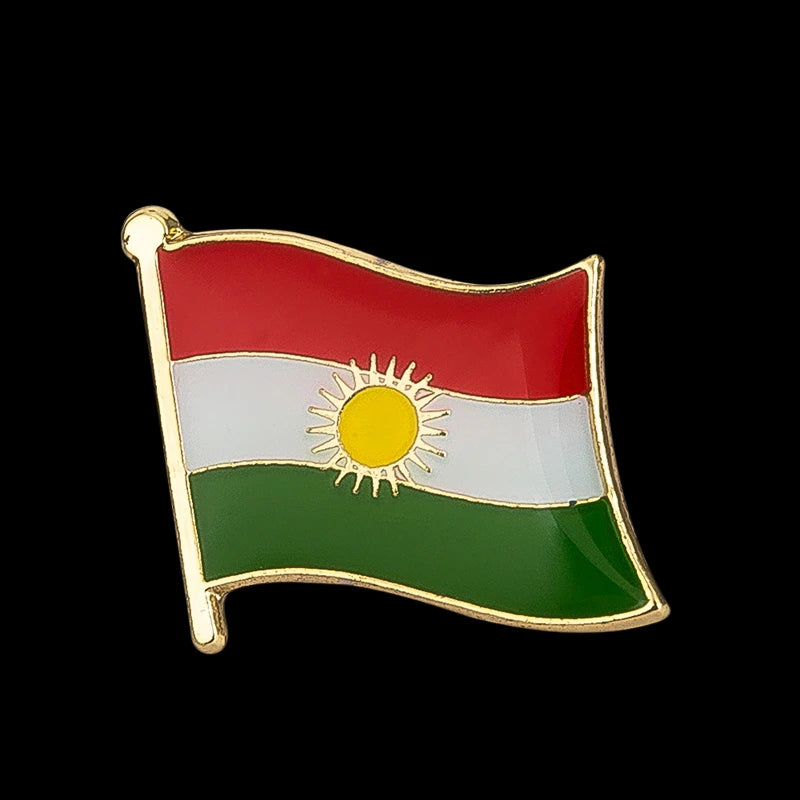 شارات علم كردستان بروش دبابيس طية صدر السترة الوطنية دبابيس طية صدر السترة علم البلد شارة علم