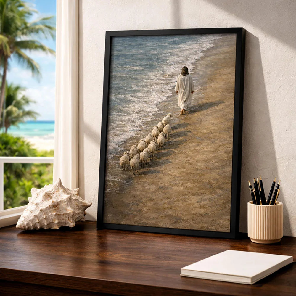 Jesus Leading the Twelve Full Poster Canvas