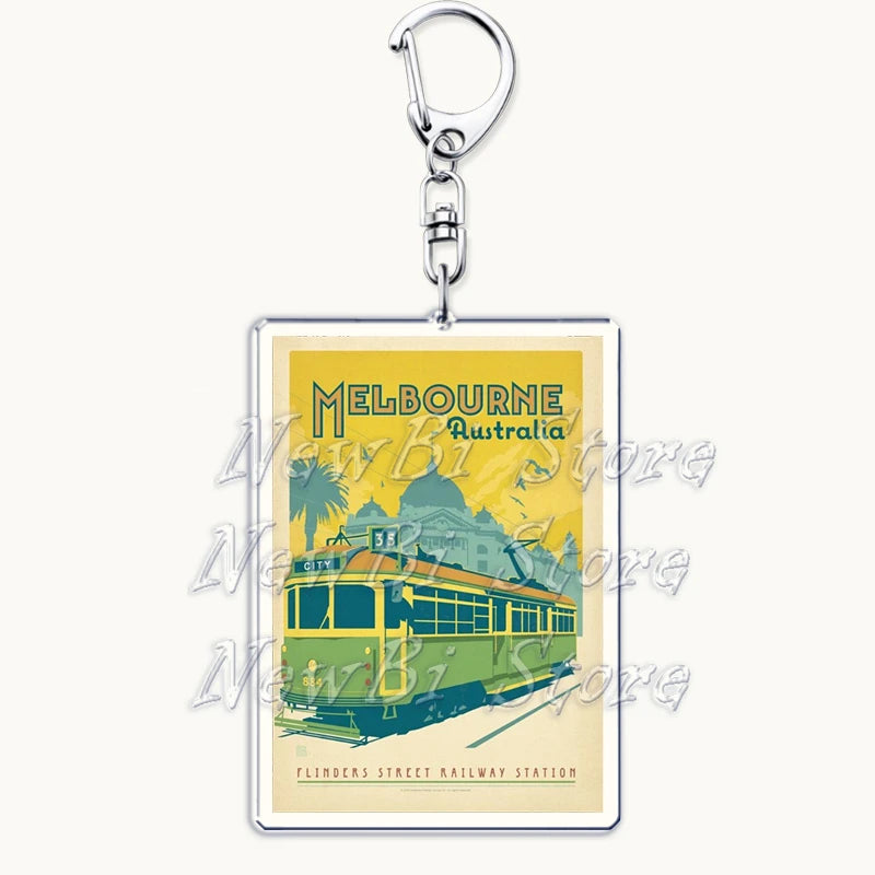 US Travel Keychain