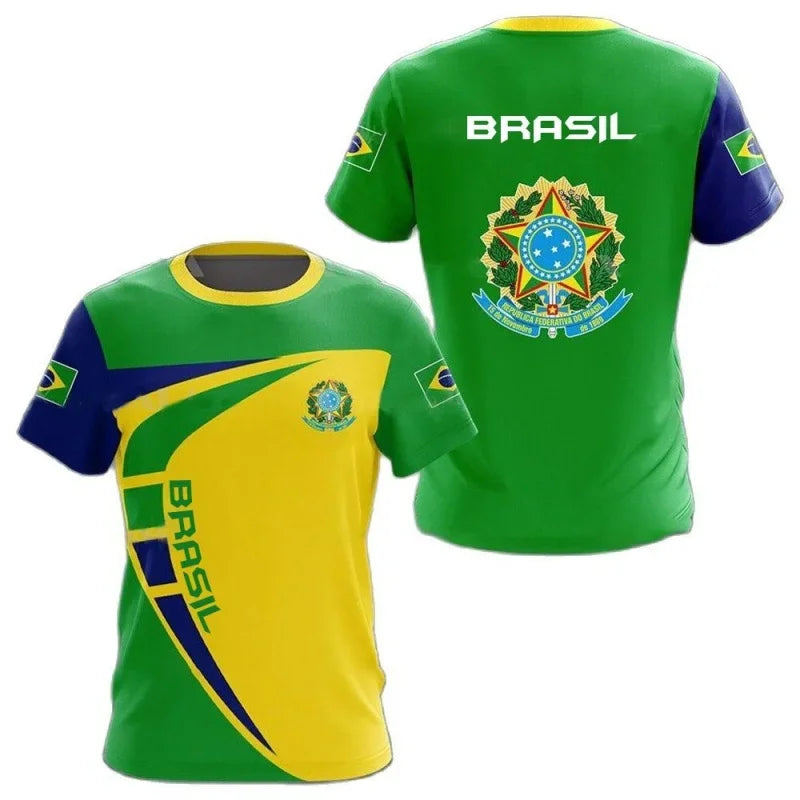 Brazil Flag Graphic Tee for Men