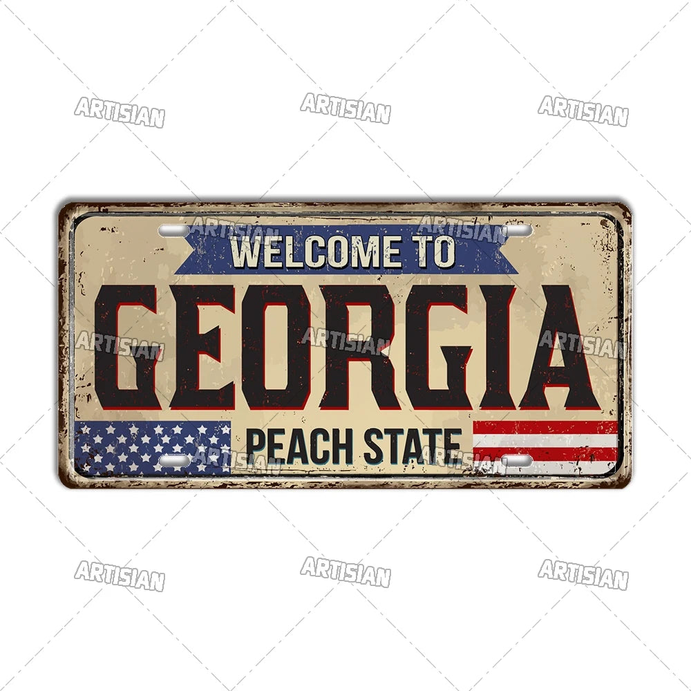 USA Landmark License Plate