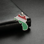 Colorful Kurdistan Map Flag Necklace Earring Keychain