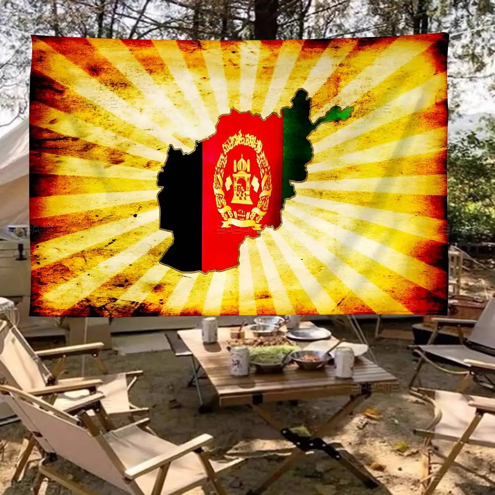 Afghanistan Creative Pattern Hanging Flag