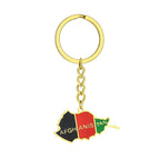 Afghanistan Map Flag Key Chain
