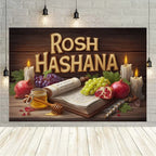 Happy Rosh Hashanah Backdrop Jewish New Year