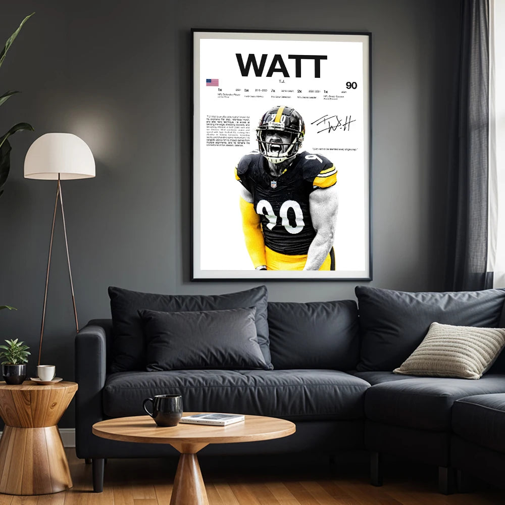 Classic American Football Sports Star Art Poster