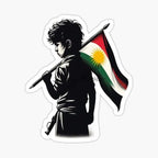 Kurdistan Flag Map Car Stickers