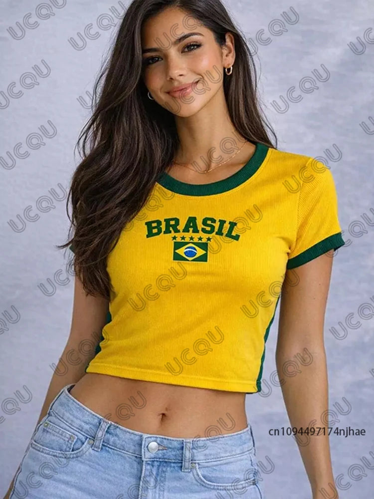 Brazilian Flag Slim Fit Tee