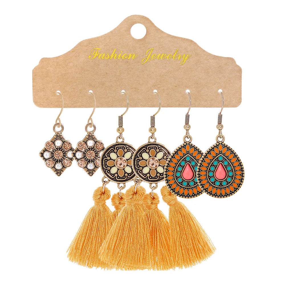 Vintage Ethnic Dangle Hanging Drop Earrings