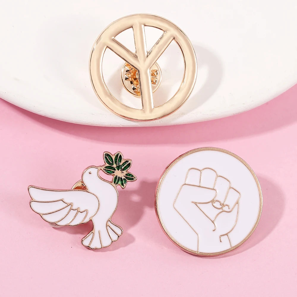 World Peace Theme Enamel Peace Design Pins Bulk