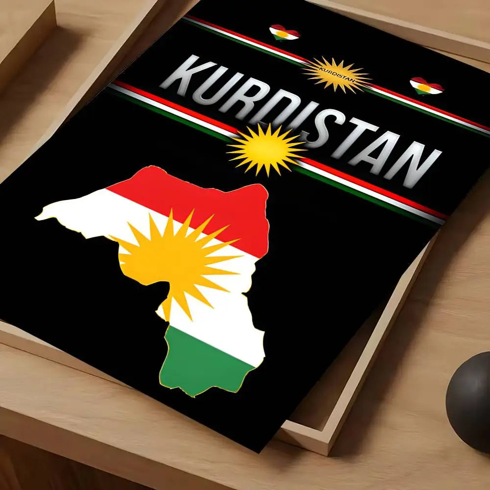 Vintage Waterproof Kurdistan Flag Poster