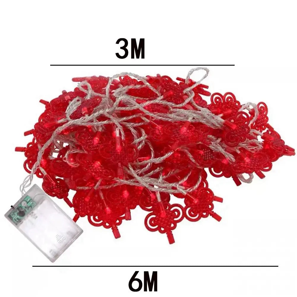 Traditional Chinese Knot Red Lantern LED