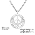 Hippie Style Peace Sign Necklace