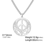 Hippie Style Peace Sign Necklace