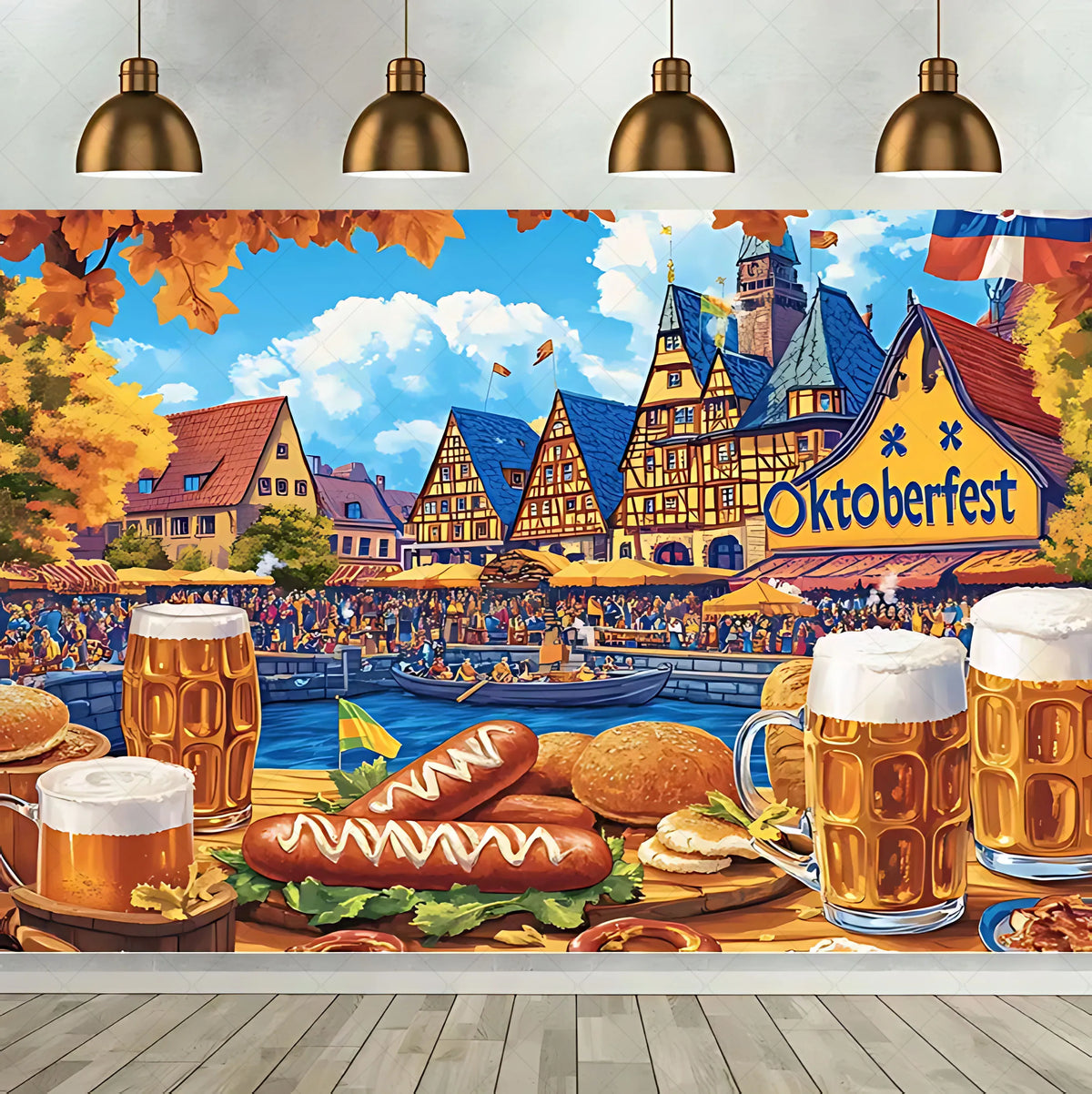 Oktoberfest Beer Theme Celebration Background