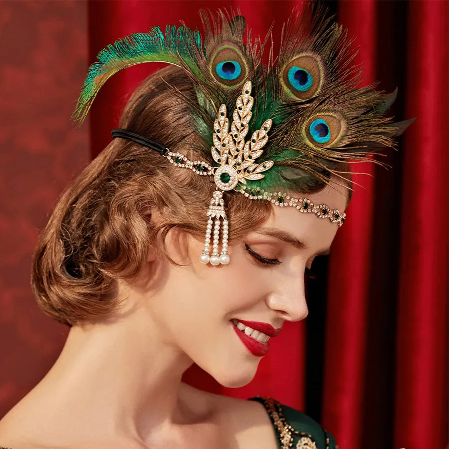 Peacock Feather Headband