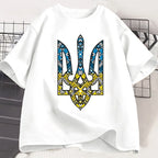 Ukraine Emblem Printed T-shirt O-Neck