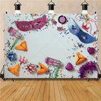 Happy Purim Rosh Hashanah Theme Backdrop Jewish New Year Party