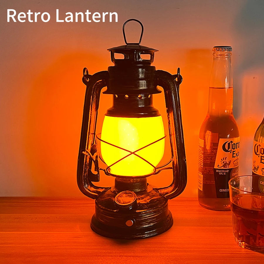 Retro Portable LED Horse Lantern Lamp Rechargeable