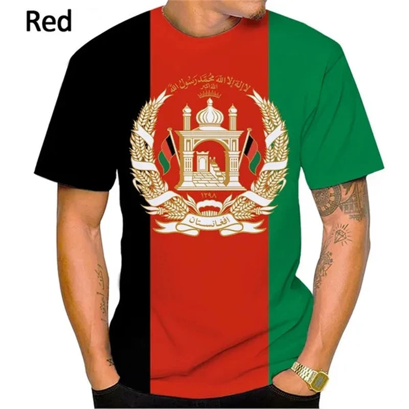 Afghanistan Flag Casual T-shirts