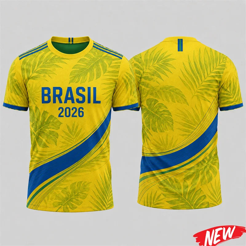 Brazil Graphic Men's T-Shirt Quick-Dry