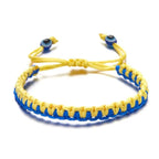 Handmade Blue & Yellow Ukraine Country Peace Love Bracelet