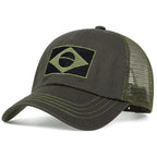 Brazil Flag Camouflage Baseball Cap