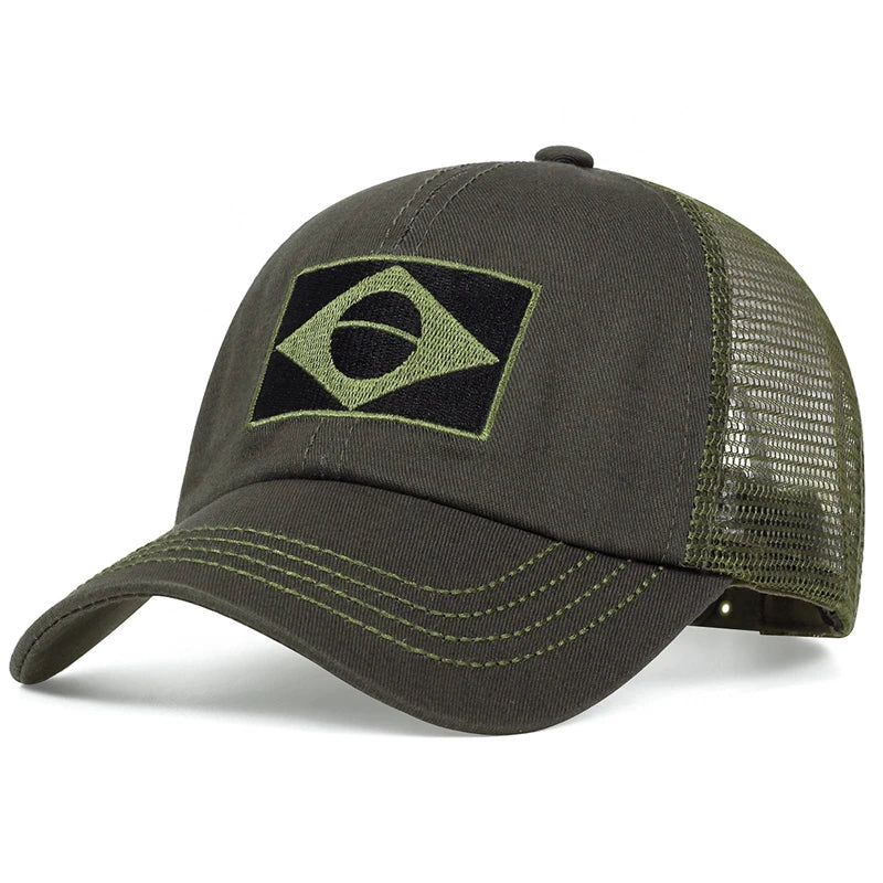 Brazil Flag Camouflage Baseball Cap