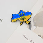 Ukraine Map Enamel Pins