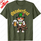 Funny Oktoberfest Cute Cat Pretzel Beer Funny Party Adults T-Shirt
