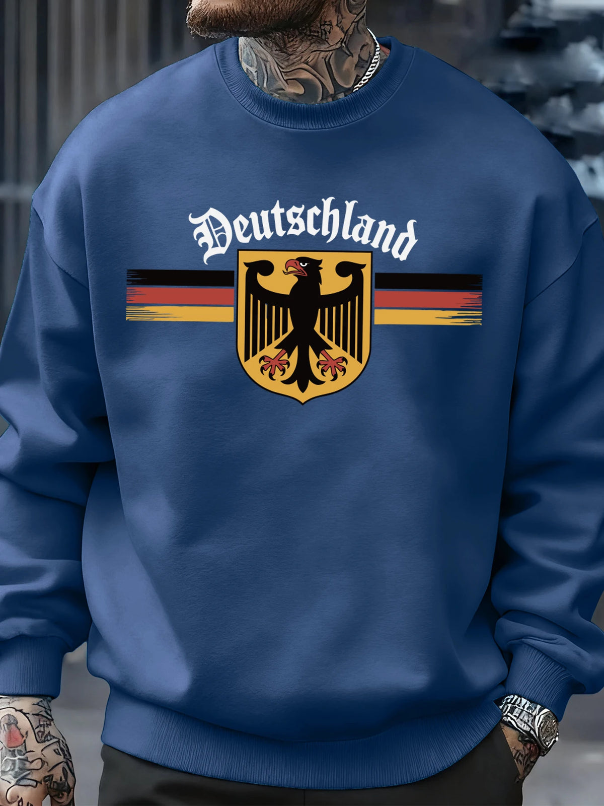 Deutschland National Emblem Printed Sweatshirt