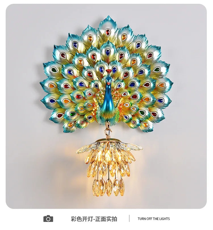 Creative Peacock Wall Lamp