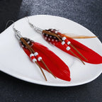 Feather earrings for women, Bohemian style