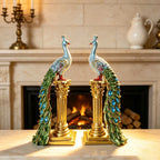 Luxury Couple Peacock Statue Sculpture