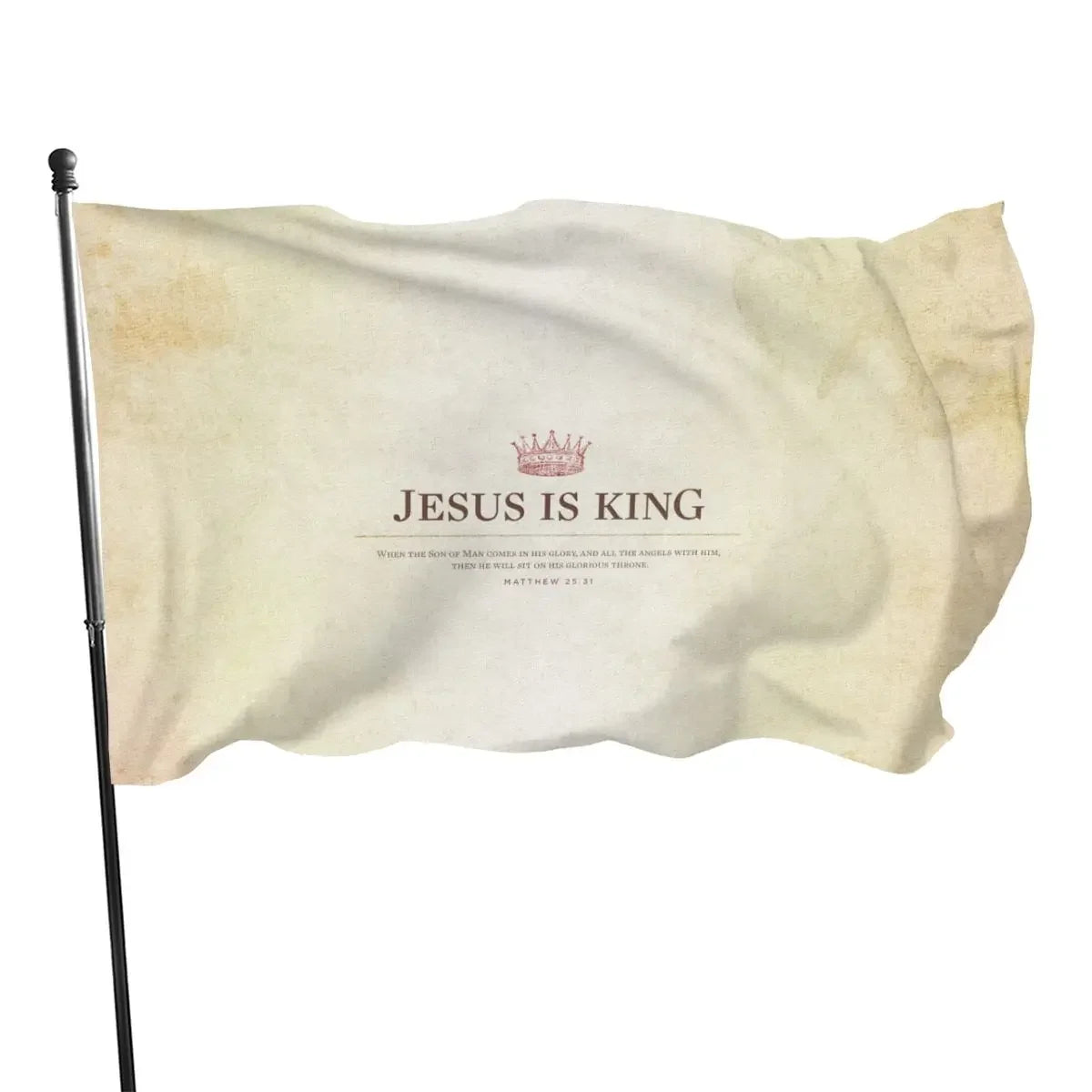 Jesus Is King Flag Christian Indoor Outdoor Flag