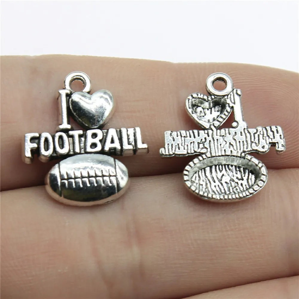 20pcs Football Charms American Football Pendants Jewelry
