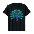 Blue Peacock T-Shirt Feathers