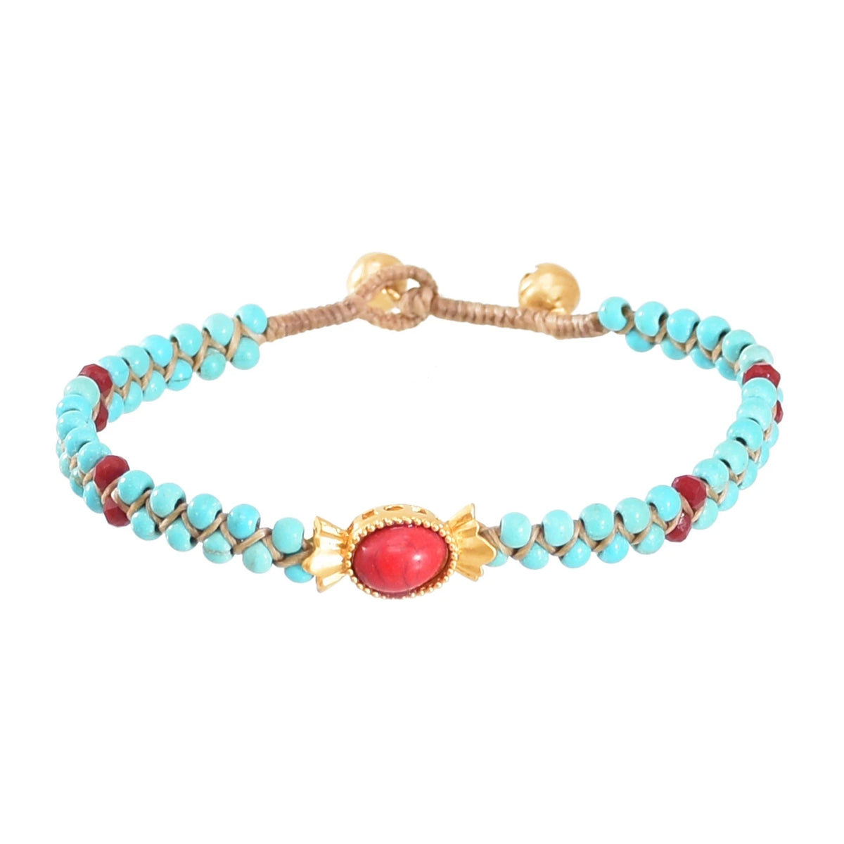 Vintage Tibetan Ethnic Colorful Stone Bead Bracelet